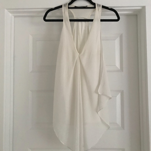 Long White Flowy Top - Picture 1 of 3